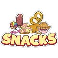 Signmission Snacks Decal Concession Stand Food Truck Sticker, 8" x 4.5", D-DC-8 Snacks19 D-DC-8 Snacks19